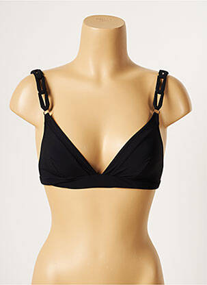 Sutien de costum de baie elasticitate top triunghiuri negru LOU femeie