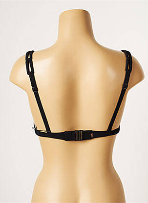 Sutien de costum de baie elasticitate top triunghiuri negru LOU femeie