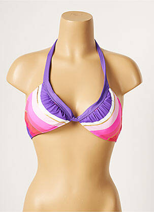 Sutien de costum de baie elasticitate sutien cu susținere înaltă și burete detașabil violet CHERRY BEACH femeie