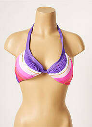 Sutien de costum de baie elasticitate sutien cu susținere înaltă și burete detașabil violet CHERRY BEACH femeie