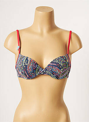 Sutien de costum de baie top sutien modelat top sutien modelat albastru CHERRY BEACH femeie