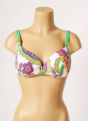 Sutien de costum de baie top sutien modelat top sutien modelat alb CHERRY BEACH femeie