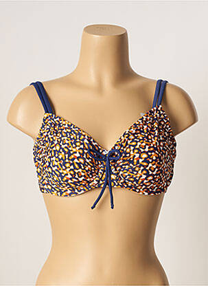 Sutien de costum de baie elasticitate sutien cupe întregi cu decolteu înalt albastru BESTFORM femme