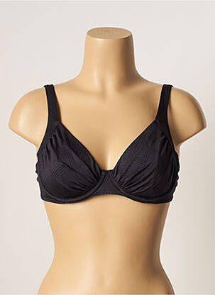 Sutien de costum de baie elasticitate sutien cupe întregi cu decolteu înalt negru BELCOR femeie