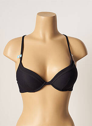Sutien de costum de baie elasticitate top sutien push-up negru CHERRY BEACH femeie