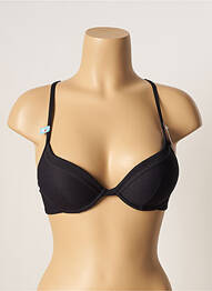 Sutien de costum de baie elasticitate top sutien push-up negru CHERRY BEACH femeie