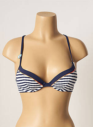 Sutien de costum de baie elasticitate top sutien push-up albastru CHERRY BEACH femeie