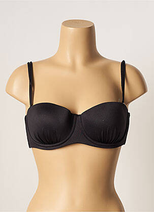 Sutien de costum de baie elasticitate top bentiță negru BELCOR femeie