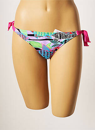 Chiloți de baie imprimeu fantezie bikini violet CHERRY BEACH femeie