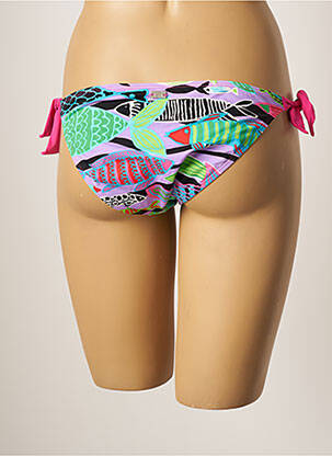 Chiloți de baie imprimeu fantezie bikini violet CHERRY BEACH femeie