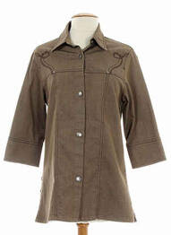 Jachete casual guler de bluză maro WEINBERG femme