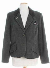 Jachete casual guler tip costum gri PAUPORTÉ femme