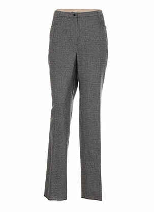 Pantalon drept închidere cu fermoar sub clapetă cu nasturi mărime normală gri PAUPORTÉ femeie