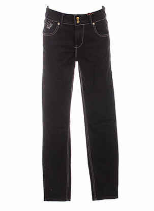 Pantalon drept elasticitate mărime normală negru COLEEN BOW femeie