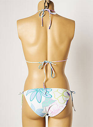 Costum de baie din două piese elasticitate top triunghiuri alb MANUEL CANOVAS femeie