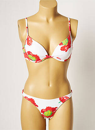Costum de baie din două piese elasticitate top sutien modelat alb MANUEL CANOVAS femeie