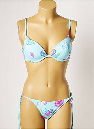 Costum de baie din două piese elasticitate top sutien modelat albastru MANUEL CANOVAS femeie