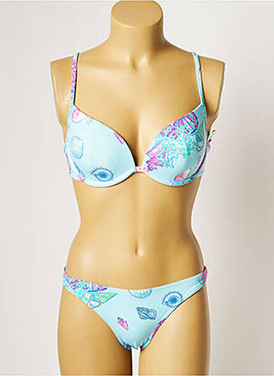 Costum de baie din două piese elasticitate top sutien modelat albastru MANUEL CANOVAS femeie