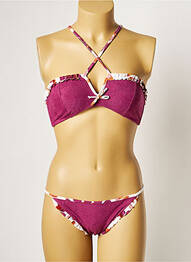 Costum de baie din două piese elasticitate top bentiță violet KRISTINA TI femme