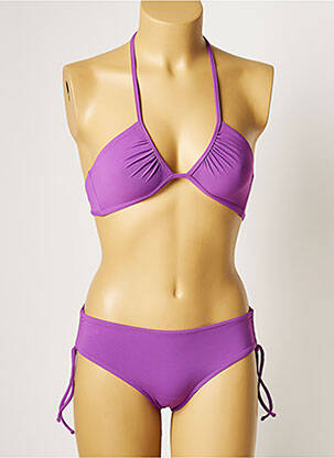 Costum de baie din două piese elasticitate top triunghiuri violet MANUEL CANOVAS femeie