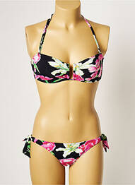 Costum de baie din două piese elasticitate top bentiță negru MANUEL CANOVAS femme