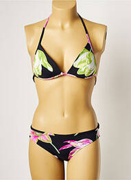 Costum de baie din două piese elasticitate top sutien modelat negru MANUEL CANOVAS femme