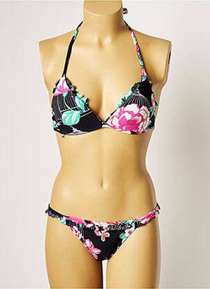 Costum de baie din două piese elasticitate top sutien modelat negru MANUEL CANOVAS femeie
