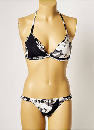Costum de baie din două piese elasticitate top sutien modelat negru MANUEL CANOVAS femeie