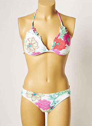 Costum de baie din două piese elasticitate top sutien modelat alb MANUEL CANOVAS femeie