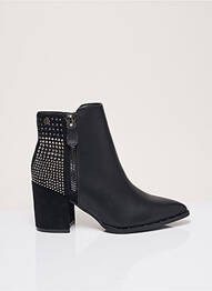 Botine/ghete vârf ascuțit toc de 7 la 9 cm negru XTI femme