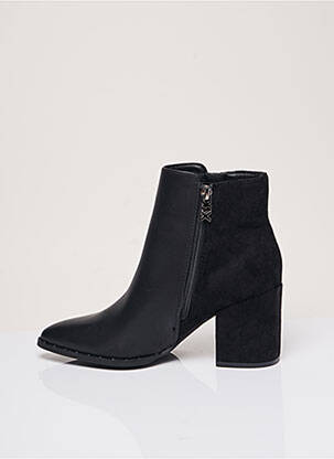 Botine/ghete vârf ascuțit toc de 7 la 9 cm negru XTI femeie