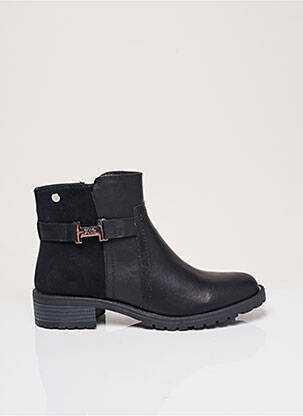 Botine/ghete material neted toc de 4 la 6 cm negru XTI femeie