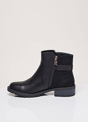Botine/ghete material neted toc de 4 la 6 cm negru XTI femeie