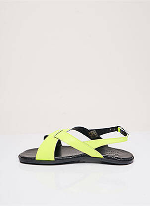 Sandale/pantofi decupați material neted toc plat până la 3 cm galben VALENTINE GAUTHIER femeie