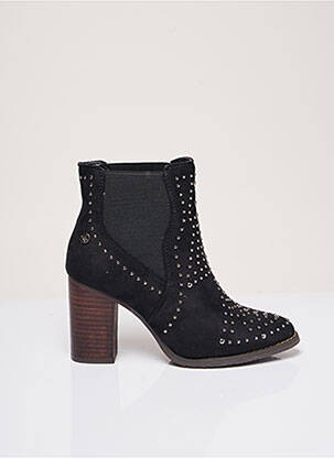 Botine/ghete nubuc toc de 7 la 9 cm negru XTI femeie