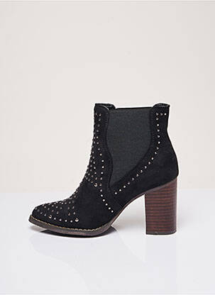 Botine/ghete nubuc toc de 7 la 9 cm negru XTI femeie
