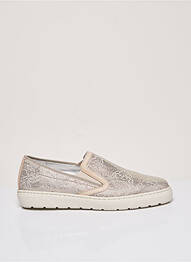 Slip-on-uri material neted toc plat până la 3 cm bej ARA femme