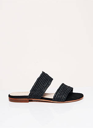 Mulete/saboți material neted toc plat până la 3 cm negru CHARLOTTE WOIVRE femeie