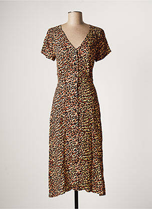 Rochie midi maro FIVE femeie