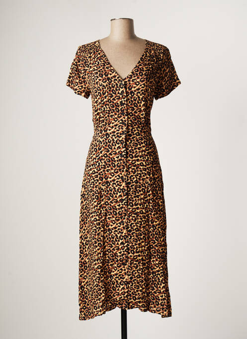 Rochie midi maro FIVE femeie