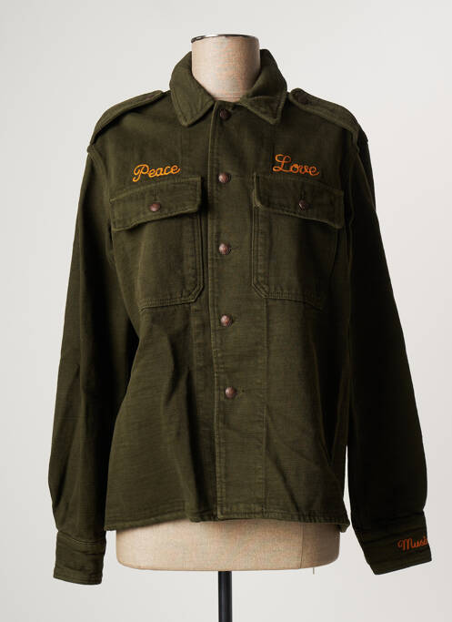 Jachetă de blugi verde FIVE femeie