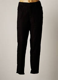 Pantalon slim talie elastică talie înaltă negru FIVE femeie