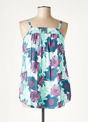 Tricou / top maternitate imprimeu floral albastru COLLINE femeie