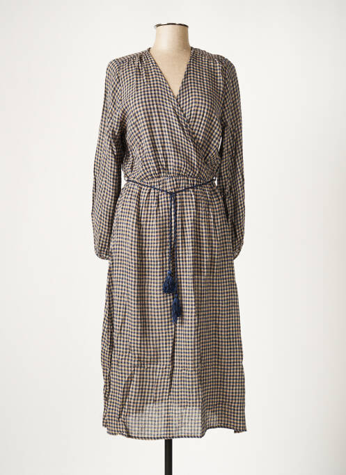 Rochie lungă mâneci lungi mâneci lungi albastru LA FEE MARABOUTEE femme