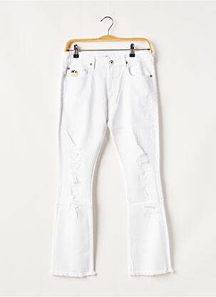 Blugi cu croială evazată alb APRIL 77 femeie