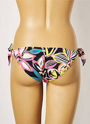 Chiloți de baie imprimeu floral bikini negru CHERRY BEACH femeie