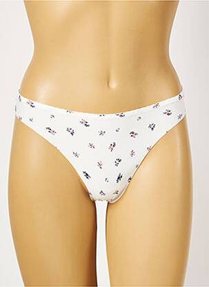 Tanga microfibre alb HANA femeie