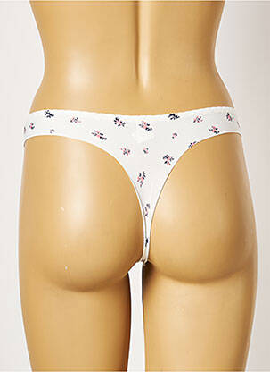 Tanga microfibre alb HANA femeie