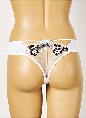 Tanga microfibre alb ROSA JUNIO femeie