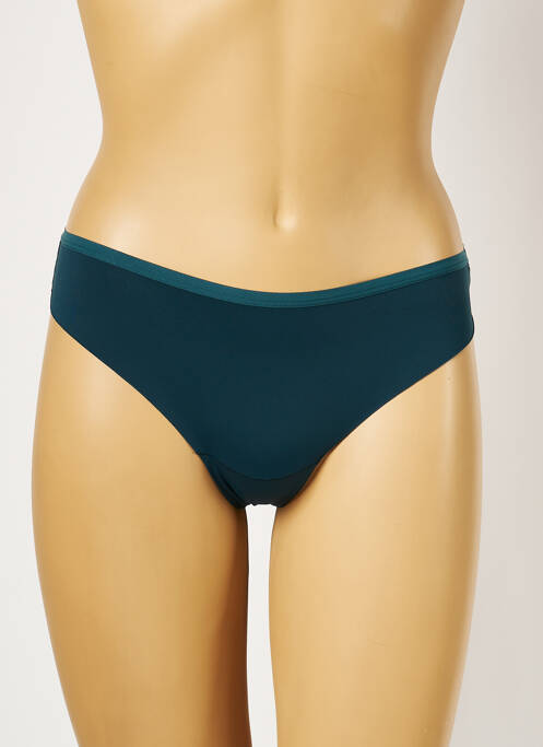 Tanga țesătură satinată verde PASSIONATA femme
